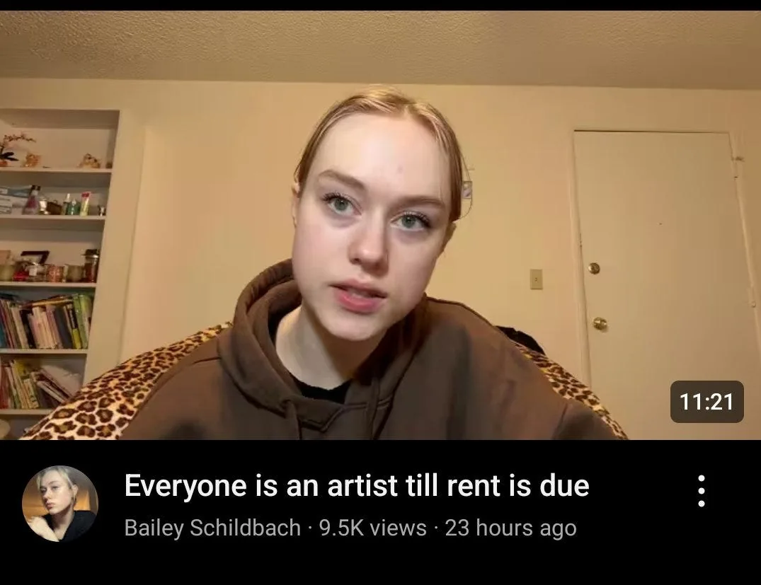 everyone is an artist till rent is due